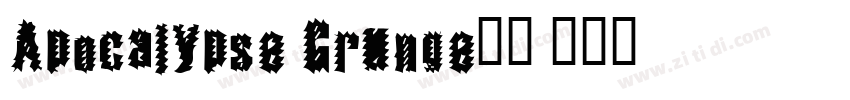 Apocalypse Grunge字体字体转换